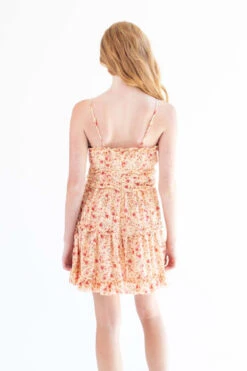 Yellow Bold Floral Ruffle Mini Dress -Swimsuit Closet Sales Store yellow bold floral ruffle mini dress 4 07809.1666808197