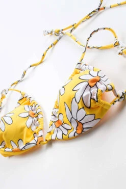 Yellow Daisy String Bikini Top -Swimsuit Closet Sales Store yellow daisy string bikini top 3 76124.1666809185